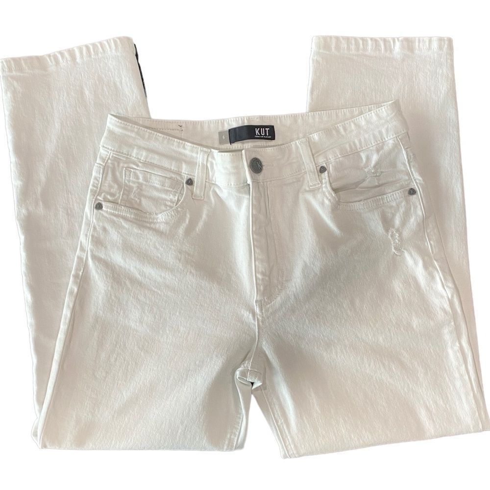 Kut from the Kloth White Straight Leg Pants
